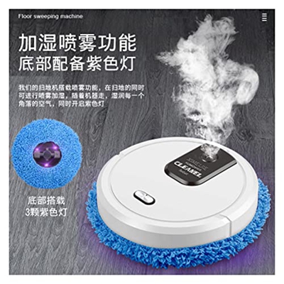 Vacuum Cleaner Pool Vacuum Cleaner Robot USB Charging Vacuum Cleaner Rotary Mopping Machine Humidifying Spray Intelligent Sweep Robot for Broadleaf Tr