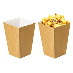 Pack de 30 cajas de palomitas para palomitas de cartón para fiestas de cumpleaños, bodas, reuniones familiares características