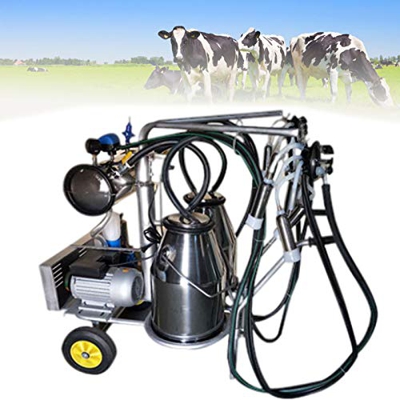Electric Cow&Goat Milking Machine 50L Double Bucket Milker Machine for Farm & Household,Cow
