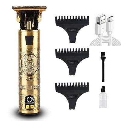 Cortapelos hombre afeitadora recortadora eléctrica inalámbrica recargable con pantalla LCD alta vida útil 3 peines y 1 aceite lubricante, recortador p