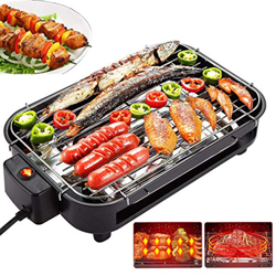Barbacoa Eléctrica Sin Humo, Parrilla De Acero Portátil para Horno De Barbacoa, Bandeja para Asar, Parrilla para Barbacoa Interior, Control De Tempera características
