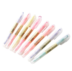 5pcs Escritura 2 en 1 Resaltador Pluma Papelería Japonesa Lindo Oficina Útiles Escolares Inteligente y Encantador precio