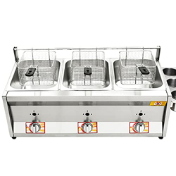 Freidora de Estufa para Exteriores Freidora de Chips de Pollo de Acero Inoxidable Grueso, con Cesta y Control de Temperatura para Uso doméstico y Come características