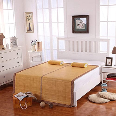 DYCIN Alfombras para Dormir de Verano Verano de bambú Mat Enfriamiento Mats Durmiente Pasteles de Doble Cara Caballo frondoso para el Dormitorio de la