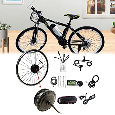 Niczu Kit Conversión Bicicleta Eléctrica 24V 250W Motor Accionamiento Delantero, 20 24 26 27.5 28 29 En 700C Ruedas Delanteras para Que Usted Elija, J