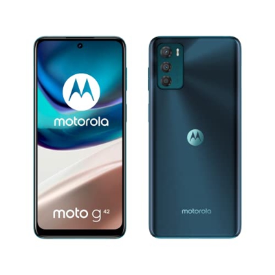 Motorola Moto g42 (Pantalla 6.4" OLED FHD+, Altavoces Dolby Atmos® Stereo, procesador Snapdragon® 680, batería 5000 mAh, Triple cámara de 50 MP, 6/128