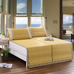 Alfombras para Dormir de Verano Verano de bambú Mat Mat de enfriamiento Mats Plegables de Doble Cara Double Sleep Pads Ropa de Cama para el Dormitorio características