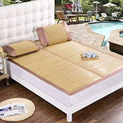 DYCIN Alfombras para Dormir de Verano Verano de bambú Mat Mat de enfriamiento de Doble Cara Plegado de Tres Piezas Estera de Tres Piezas Ropa de Cama  en oferta