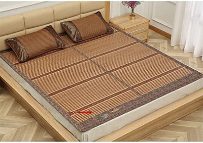Alfombras para dormir de verano Colchón de bambú de verano Colchones carbonizados Matones de ratán Mat de enfriamiento de doble cara Ropa de cama pleg