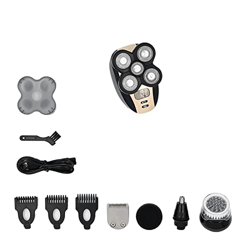 Cabello Clipper Stave de Hombres Carga rápida Razor eléctrico Razor HOMBRA Y CITRIMA DE BARDA Dry CABINACIÓN Cabello 5 Cabezas flotantes de Afeitar Eq en oferta