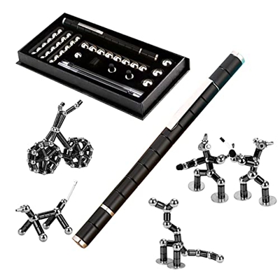 RoserRose Bolígrafo Magnético, Divertido Bolígrafo Magnético Multifunción, Ideal Para Hombres, Mujeres, Adolescentes, Regalo del Día del Padre (Negro)