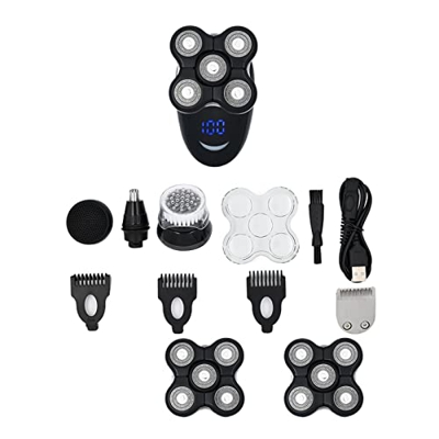 COKUERA Cabello Clipper Rasuradora eléctrica for Hombres Razor eléctrico Recargable Máquina de Afeitado húmedo y seco Impermeabilización de Barba de C