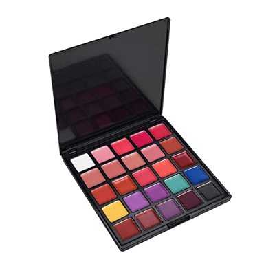 Paletas de colores de labios 丨 Paletas de 25 colores de lápiz labial profesionales 丨 Acabado satinado de múltiples tonos y lápiz labial de larga Maqui