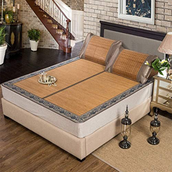 Alfombras para dormir de verano Verano Matada for dormir Ratán Matura fresca Mats plegables de doble cara Esteras de bambú carbonizadoras Cojines de s características