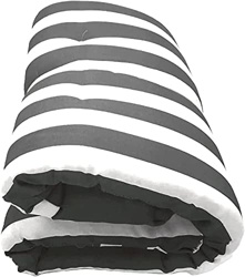 Cojín Tumbona Colchón Colchoneta Tumbona Acolchada 200 x 55 x 5 cm. Colchoneta para sillas de Jardín, Playa, Piscina (01_Rayas Grises) precio
