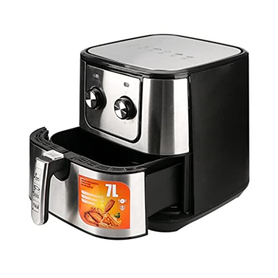 VGAGV Freidora De Aire Inteligente Sin Humo para El Hogar Freidora Eléctrica Mecánica De Acero Inoxidable Máquina De Papas Fritas De Gran Capacidad 7L