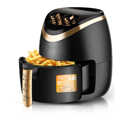 VGAGV Freidora De Aire Doméstica De Gran Capacidad Multifunción Inteligente Freidora Automática De Papas Fritas 5.8L, Freidora De Aire Eléctrica Y Coc en oferta