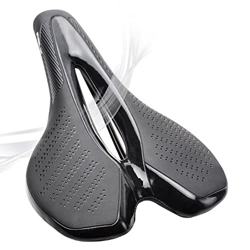 2019 Nuevo sillín de Fibra de Carbono para Carretera MTB Uso 3k T700 Almohadilla de Material de Carbono Transpirable súper Ligero Cojines de Cuero Acc en oferta