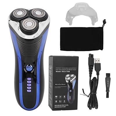 Maquinilla de afeitar eléctrica para hombres, recortadora de barba para hombres, diseño de carga USB, afeitadora eléctrica recargable para hombres, de