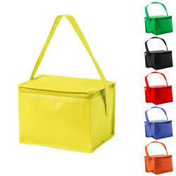 TIENDA EURASIA® Nevera Portatil para 6 Latas, con Asa de Transporte, Interior Isotermo, Interior en Aluminio, Tejido Non-Woven (Amarillo) en oferta
