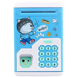 Mini ATM Electronic Coin Bank,Smart Electronic Piggy Bank, Safe with Password Mini Bank,Suitable for Children(Over 3 Years Old),D (D) características