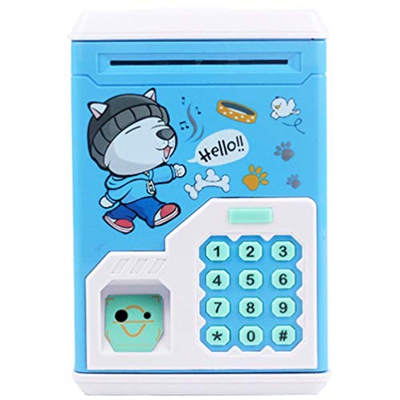 Mini ATM Electronic Coin Bank,Smart Electronic Piggy Bank, Safe with Password Mini Bank,Suitable for Children(Over 3 Years Old),D (D)