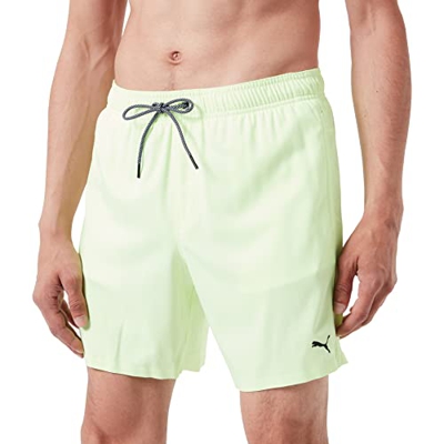 PUMA Medium Length Swim Shorts Bermudas, Color Amarillo, L para Hombre