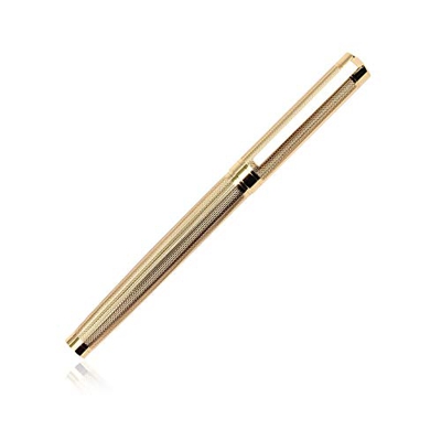 ZOSWA Pluma Fuente Pen de recolección de bolígrafos de Fuentes Pen Metal Regalo de Regalo para Hombres, Mujeres (Color : Gold, Size : 13.9X1.2cm)