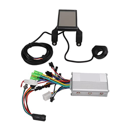 BuyWeek Kit de Controlador de Motor sin escobillas para Bicicleta eléctrica, 36V/48V/60V 350W Bicicleta eléctrica Controlador de Onda sinusoidal de 3  características