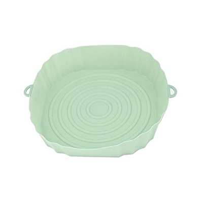 Olla de Silicona para Freidora de Aire, Molde Silicona Freidora de Aire Sartén, Silicona Freidora Aire Reutilizables y Antiadherentes para Hornear Pas