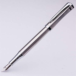 ZOSWA Pluma Fuente Fuente Pen Hard Pen Calligraphy Pen Pen de Regalo for Alumnos para Hombres, Mujeres (Color : Silver, Size : 13.8X1.3cm) características