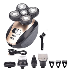 GGQQ maquinilla de Afeitar Razor eléctrico de 5 in14d for Hombres calvos húmedos y Secos Shaver ALTERANZA ROTARIO ROTARIO RETRARA (Color : Package A) en oferta