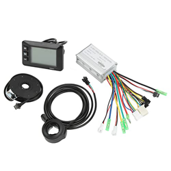 BuyWeek Kit de conversión de controlador de motor de bicicleta eléctrica, 36V 48V Bicicleta eléctrica 15A Controlador LCD-GD01 Panel de visualización  en oferta