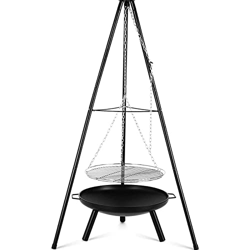 L&Y Jewelry Trípode Barbacoa De Carbón, Barbacoa para Cocinar Al Aire Libre con Cadena Ajustable De 150 Cm De Altura Parrilla Colgante Giratoria Portá características