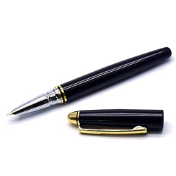 ZOSWA Pluma Fuente Fina Fuente Fuente Pen Metal Pen Pen Pen Pen de 0.38 mm para Hombres, Mujeres (Color : Black, Size : 13.9X1.3cm) características