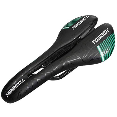 Sillín de Bicicleta, Asiento de Bicicleta de Fibra de Carbono Completo, Asiento de Bicicleta Transpirable Hueco, Asiento de Bicicleta Acolchado Antide