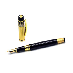 ZOSWA Pluma Fuente Escribir bolígrafo for Negocios Firma de Metal de Metal redacción de Regalos Negocios para Hombres, Mujeres (Color : Black, Size :  características