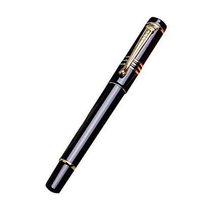 ZOSWA Pluma Fuente Fuente Pen Media Metal Pen Office Giveaway Giveaway para Hombres, Mujeres (Color : Black, Size : 13.6x1.4cm)