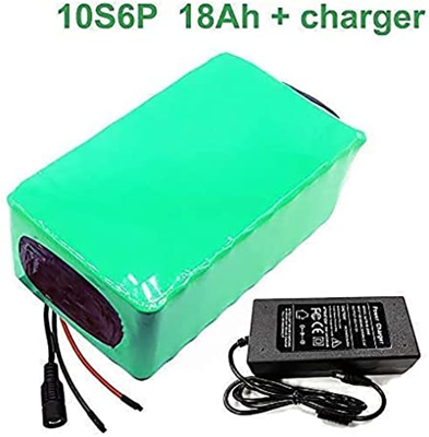 stdpcxz Bateria para Bicicleta Electrica 36V 18Ah Bateria para Kit Bici Electrica Compatible con Motores De 200W A 800W con Cargador 36V 18AH,T Plug