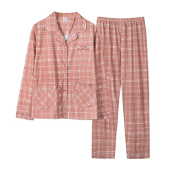 Pijama Mujer Verano, Conjunto De Pijamas De Algodón Elegante Raya Creativa Patrón A Cuadros Pantalones De Rebeca Rosa Ropa De Dormir Suave Y Transpira precio