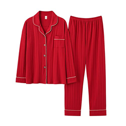 Pijama Mujer Sexy, Conjunto De Pijamas De Algodón Suave, Pantalones De Rebeca Rojos Creativos, Ropa De Dormir Lisa Transpirable, Conjuntos De Ropa De  en oferta