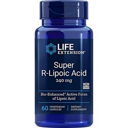 Life Extension, Super R-Lipoic Acid (Ácido R-Lipoico), 240mg, Altamente Dosificado, 60 Cápsulas veganas, Probado en Laboratorio, Sin Gluten, Vegetaria características