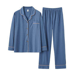 Pijama Mujer Verano, Conjunto De Pijamas De Algodón Suave, Pantalones De Rebeca Azul Oscuro Creativos, Ropa De Dormir Lisa Transpirable, Conjuntos De  características