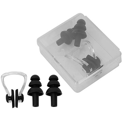 minifinker Tapones para los Oídos con Clip para la Nariz para Nadar, Cómodos de Usar Tapones con Clip para la Nariz de Silicona Lavable para Adultos p