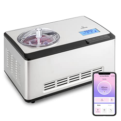 Klarstein Maquina de Helados para Casa, para Hacer Yogur Helado, Heladera con Compresor, WiFi y Control App, Postres Caseros, Helado Cremoso y Sorbete precio