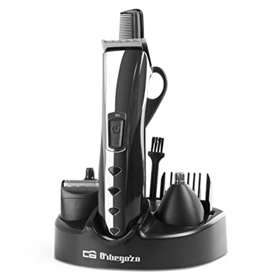 Orbegozo CTP 1930 - Cortapelos recargable, 45 minutos de autonomía, cuchilla acero inox, cabezales intercambiables, 3 W