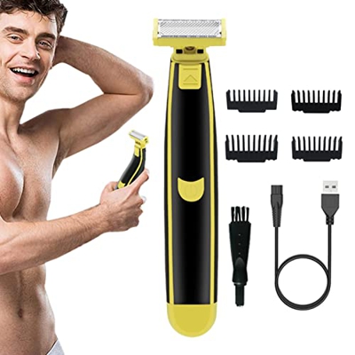 Aibyks 2 Pcs Afeitadora eléctrica para Hombre - Recortadora eléctrica Resistente al Agua para Afeitar | Recortadora de Barba Recargable, Kit de Aseo C