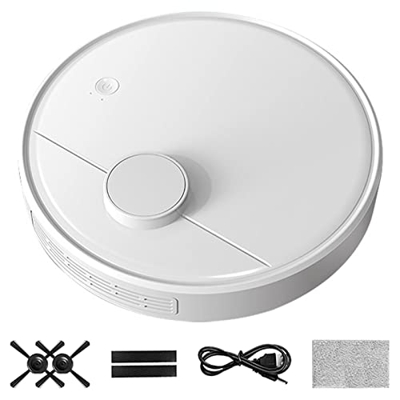 KOZEEY Aspirador Inteligente y húmedo Limpiador Inteligente automático Robot de Barrido inalámbrico de bajo Ruido para alfombras de Oficina en hogar, 