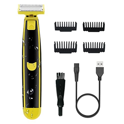 Camlis 2 Pcs Maquinilla de Afeitar eléctrica para Hombre - Afeitadora de Barba eléctrica Face Trimmer - Afeitado en seco y húmedo Recargable para Cara