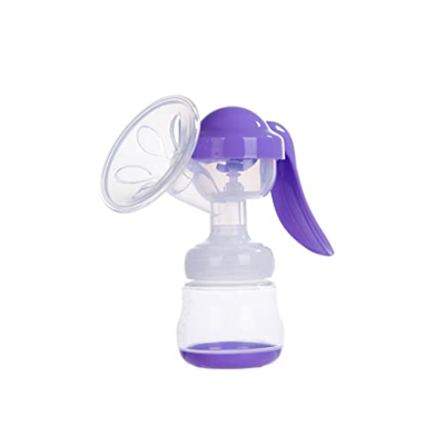 Naisidier Bombado de Leche Manual con Taza de Silicona Suave y Acolchada y Cuello Estrecho para reducción de tensión de Mano púrpura